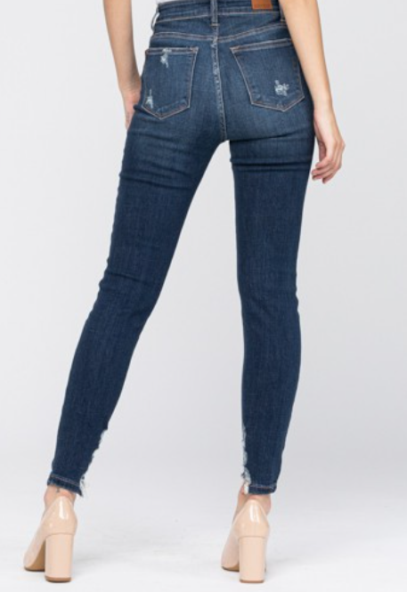 JUDY BLUE High Rise Cropped Skinny Jeans